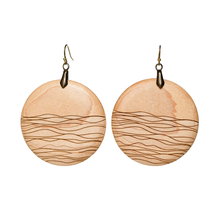 Waves Earrings - Maple