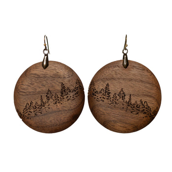 Treeline Earrings - Walnut