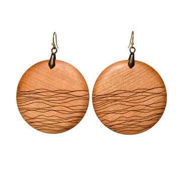 Waves Earrings - Cherry