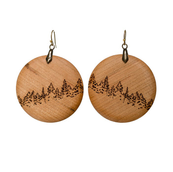 Treeline Earrings - Cherry