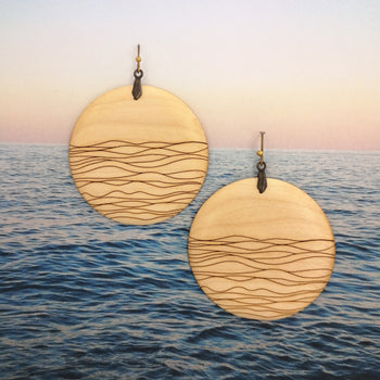 Waves Earrings - Maple