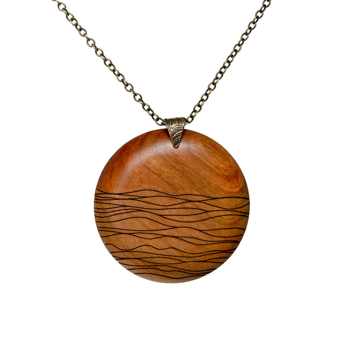 Waves Pendant - Cherry