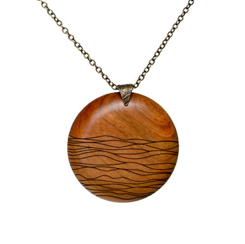 Waves Pendant - Cherry